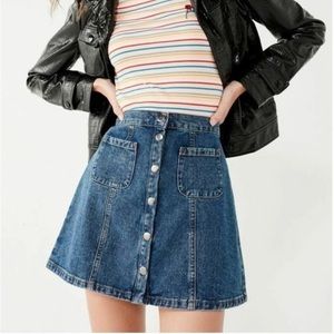 Urban Outfitters BDG denim mini skirt with snap front size medium